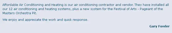 Affordable Air Conditioning Installation Reviews